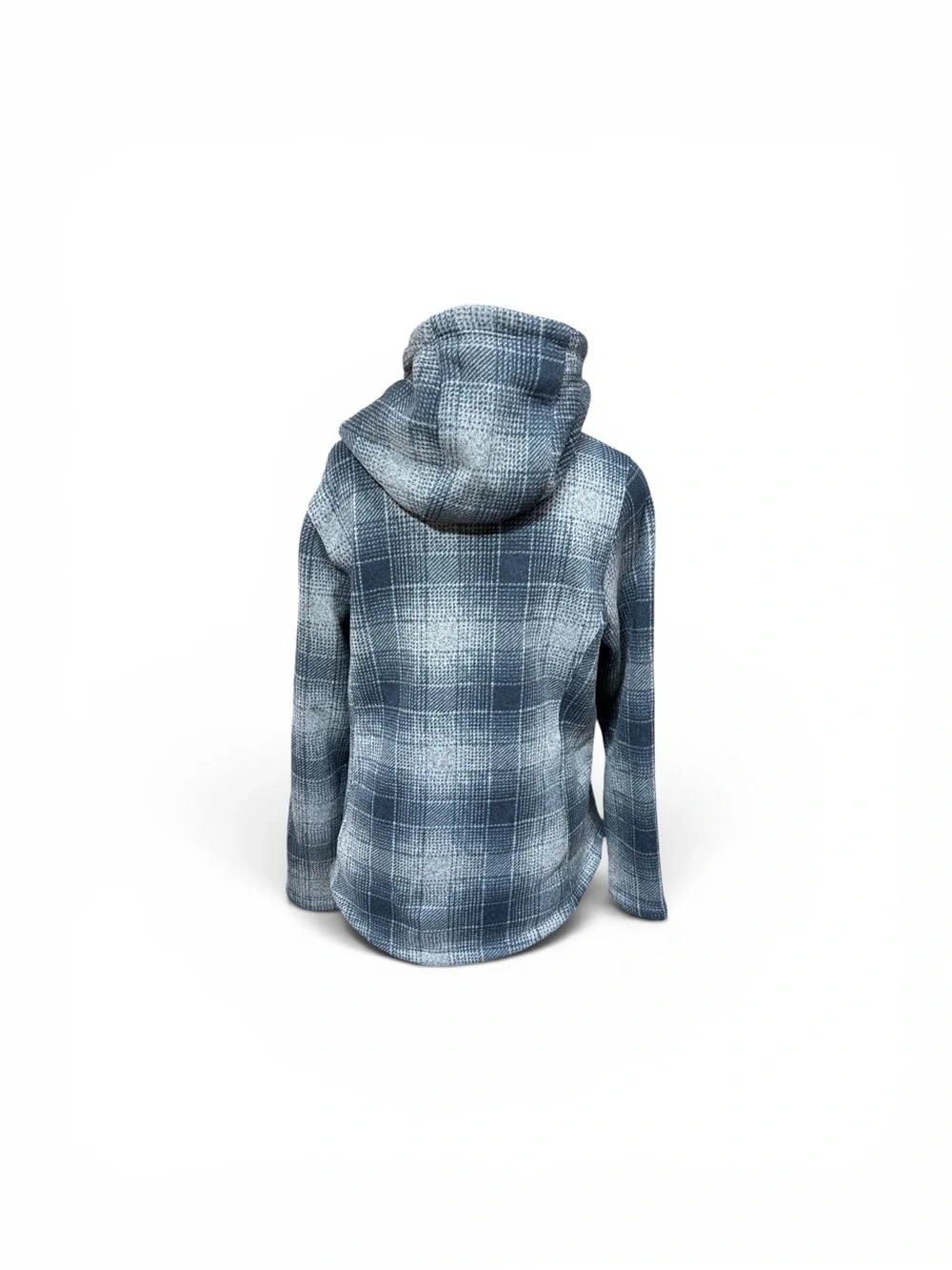 The North Face Women’s Plaid Fleece Hoodie Pullover Gray Size Medium Medium